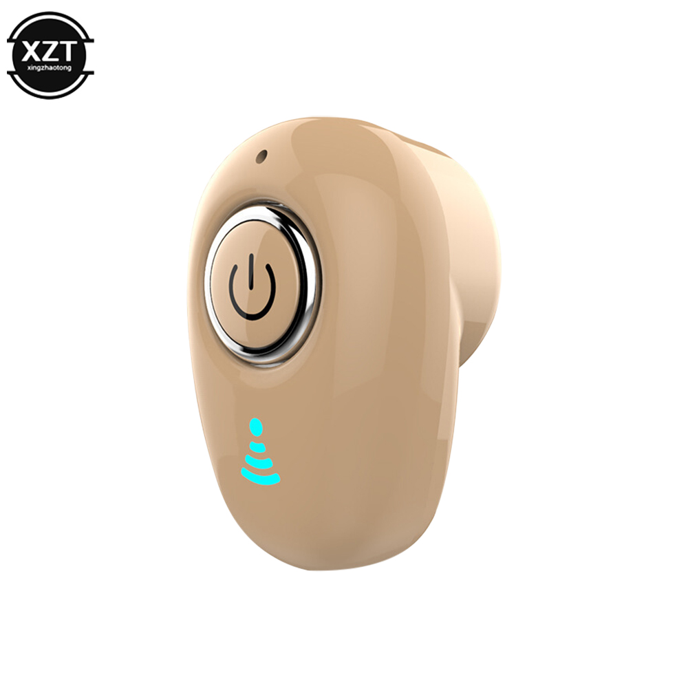 Mini Invisible Ture bezprzewodowe słuchawki kompatybilne z Bluetooth zestaw głośnomówiący Hifi Stereo HD zestaw słuchawkowy do rozmów słuchawki douszne z mikrofonem: Khaki