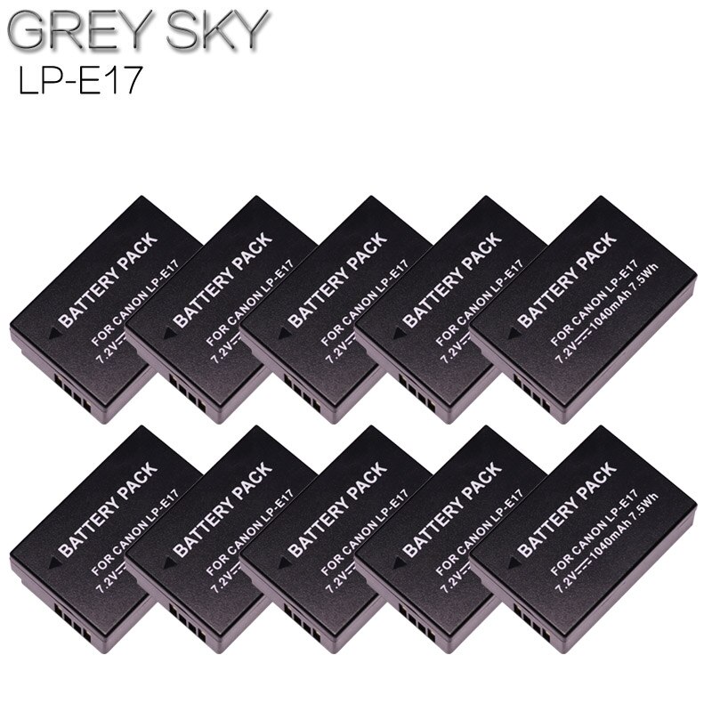 LP-E17 LP E17 LPE17 Rechargeable 1040mAh Lithium Batterie Pour Appareil Photo Numérique Canon EOS M5 M6 200D T6I T6S 750D 760D 77D X8I: 10 battery