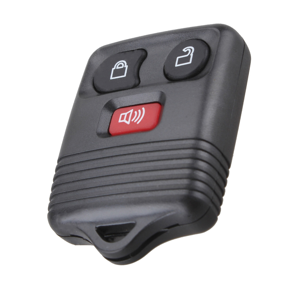 Universal Durable Black 3 Buttons Keyless Entry Replacement Key Remote Fob Shell Case with White Copper Suitable for Ford
