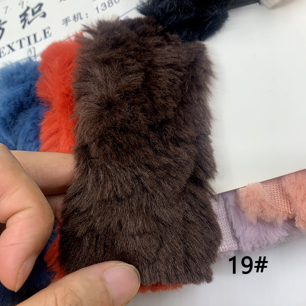 Embossed Microfiber 100% Polyester Fabric Rabbit Faux Fur Fleece Fabric For Cotton Doll Hair Plush Toy 25x45cm: Burgundy