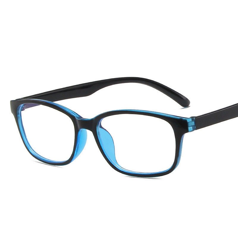 Ahora Anti Blue Light Blocking Optical Spectacle Glasses Frame For Women&Men Clear Lens Computer Games Googles Eyewear: BLACK BLUE