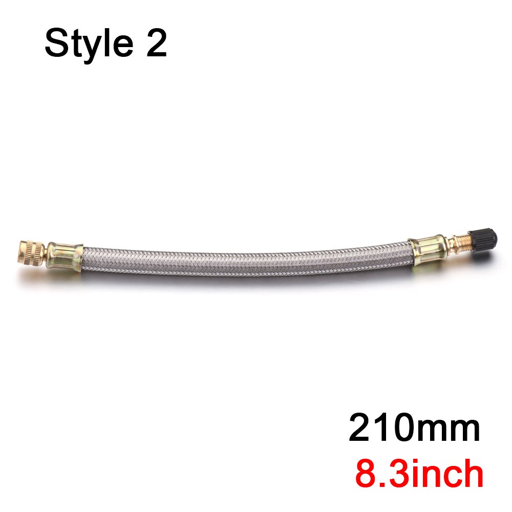 Dysza ze stali nierdzewnej/gumy dla Xiaomi Mijia skuter M365 rozszerzony zawór opony Adapter dysza skuter elektryczny MTB narzędzie rowerowe: Style 2-210mm