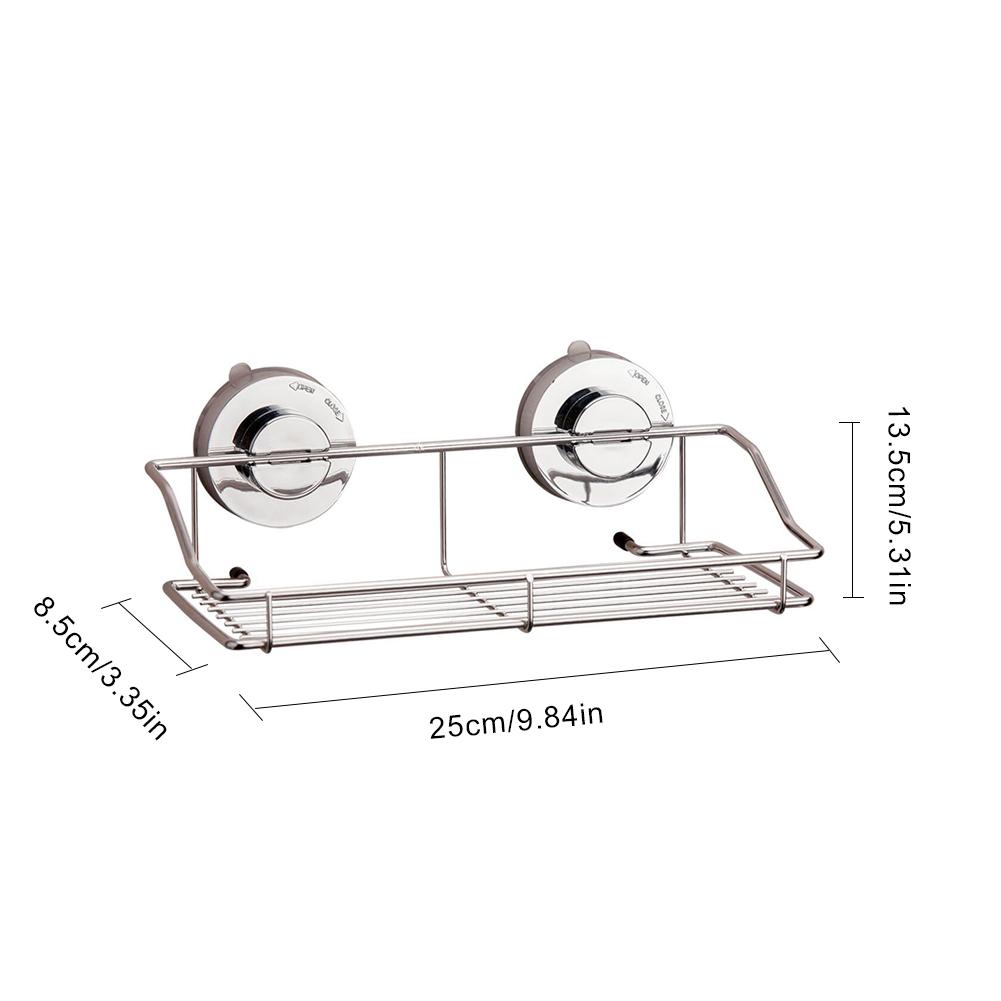 Stainless Steel Storage Rack Holder Wall Mounted Long Shallow Bottle Rack Home Organizer Kitchen Bathroom Toilet Room Shelf: Silver B