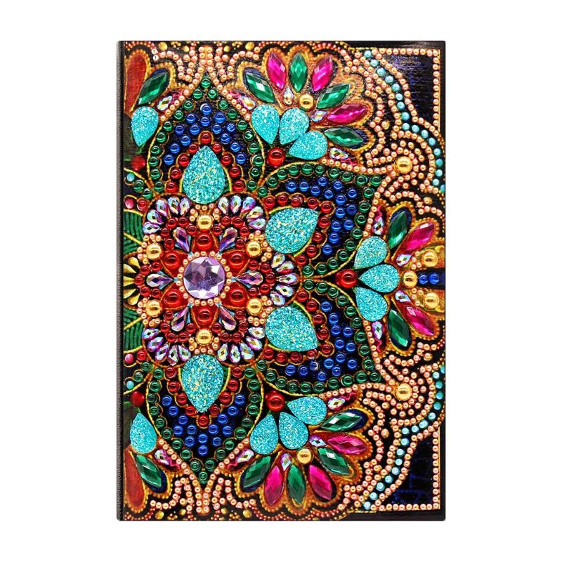 Carnet de notes A5 avec peinture diamant, 50 Pages, carnet de notes avec broderie spéciale, points de croix, pour bricolage: Rose Red