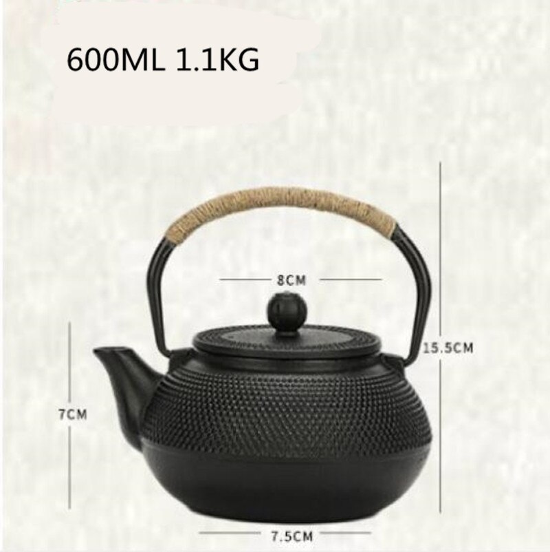 Støpejern tekanne base tebrett støpejern gryteholder pute japansk vannkoker boutique metall madrass tekanne tallerken tematte tilbehør: 600ml gryter
