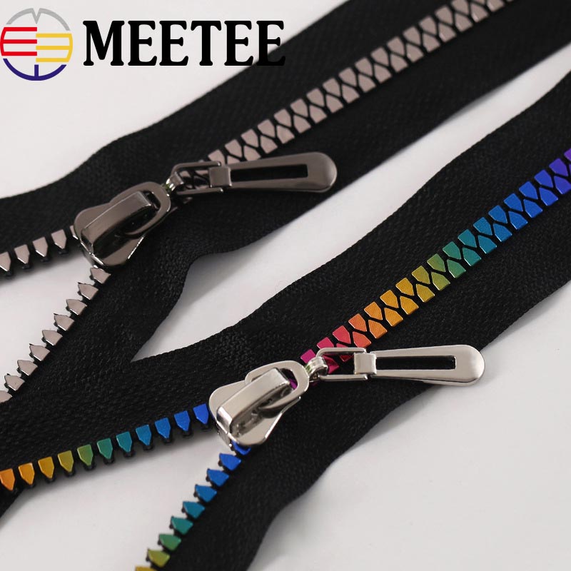 2pcs 8# Open-end Resin Zipper For Sewing Eco-friendly Jackets Coat Down Zippers Zip for Sew DIY Garment Accessories KY921