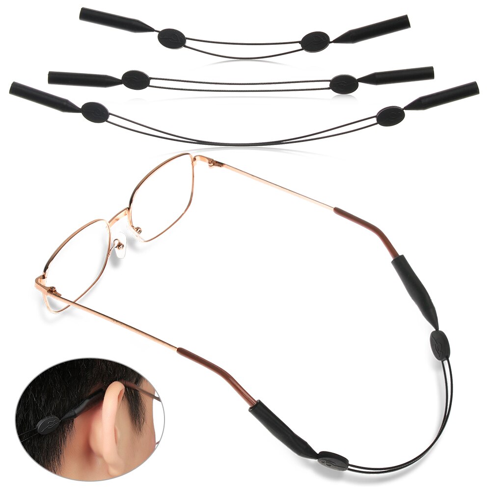 Cuerda ajustable para gafas, correa de silicona escalable, cordón para el cuello, accesorios para gafas