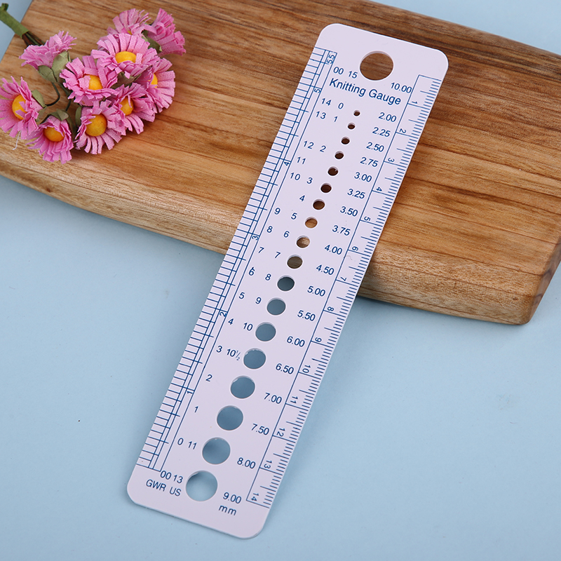 Rorgoto – règle numérique professionnelle en plastique, longueur 160mm, largeur 40mm, outil de mesure, pour mesurer le numéro d'aiguille du pull