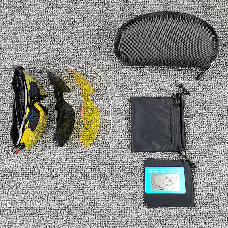Gafas de ciclismo polarizadas para hombre, gafas de ciclismo, gafas de ciclismo, de montaña, gafas de sol para ciclismo, 4 lentes