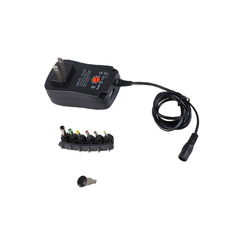 30w ac/dc-adapter justerbar strømadapter 3v 4.5v 5v 6v 7.5v 9v 12v 2a 2.5a universalladerforsyning usb-utgang til cctv-kamera