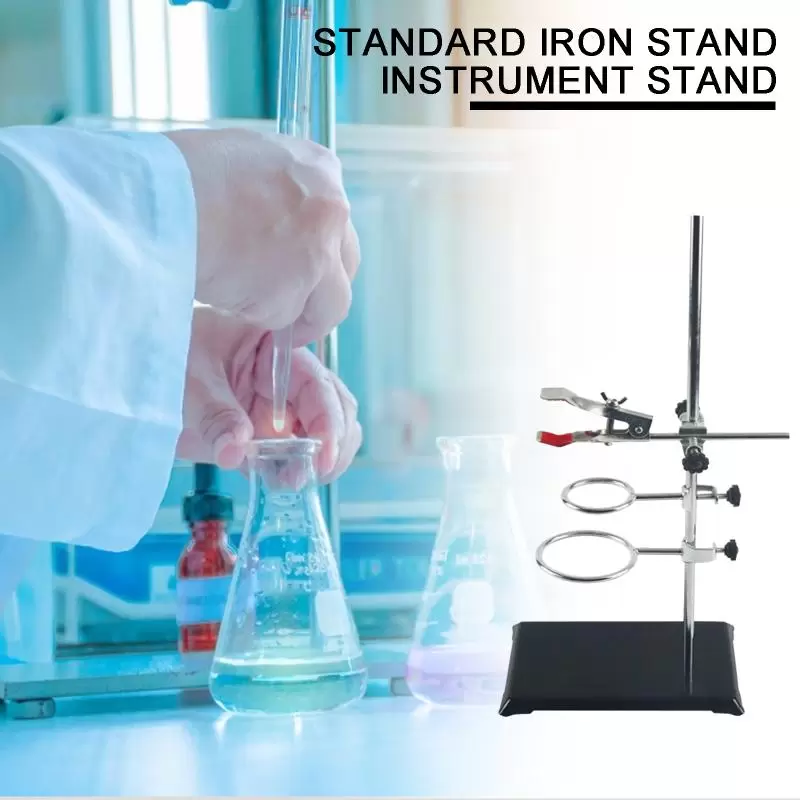 Laboratory School Hand Tool Sets 1 SET Laboratory Stands Support And Clamp Lab Clips Flask Condenser 500mm