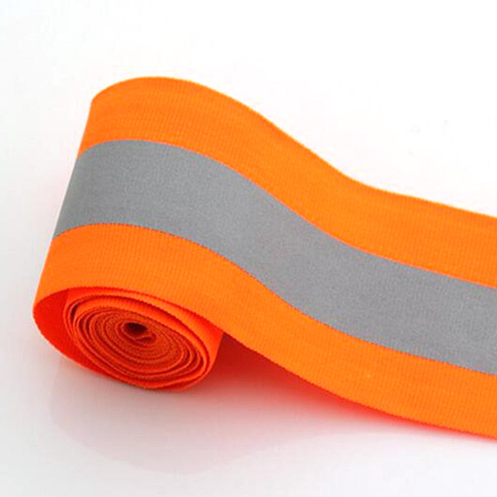 Warning Luggage Ribbon Sewing Reflective Clothes Strip Safety Florescent Tape
