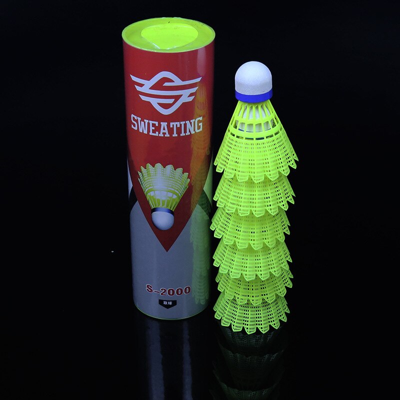 6 Teile/paket Kunststoff Federbälle Badminton Volant Nylon pendeln Badminton Vögelchen Accessoire Badminton Bälle Shuttercock Federball