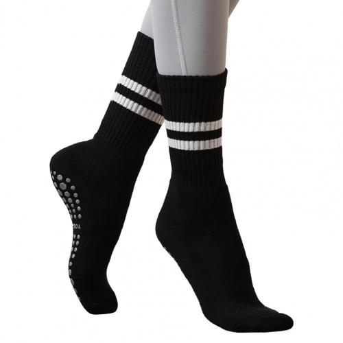 Anti-flooding 1 paar universelle kompressions-laufsocken, mittelhoch geschnitten, eng anliegend, yogasocken, hohe elastizität zum klettern: Schwarz