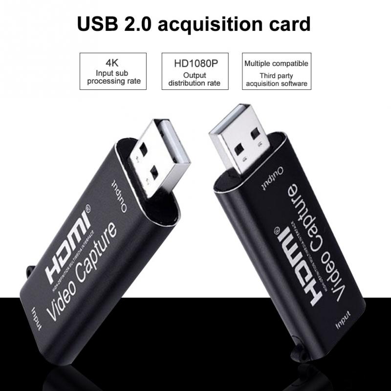 Universal Game Grabber Portable Mini Online Teaching USB2.0 HDMI HD 1080P Aluminium Alloy Computer Components Video Record Card