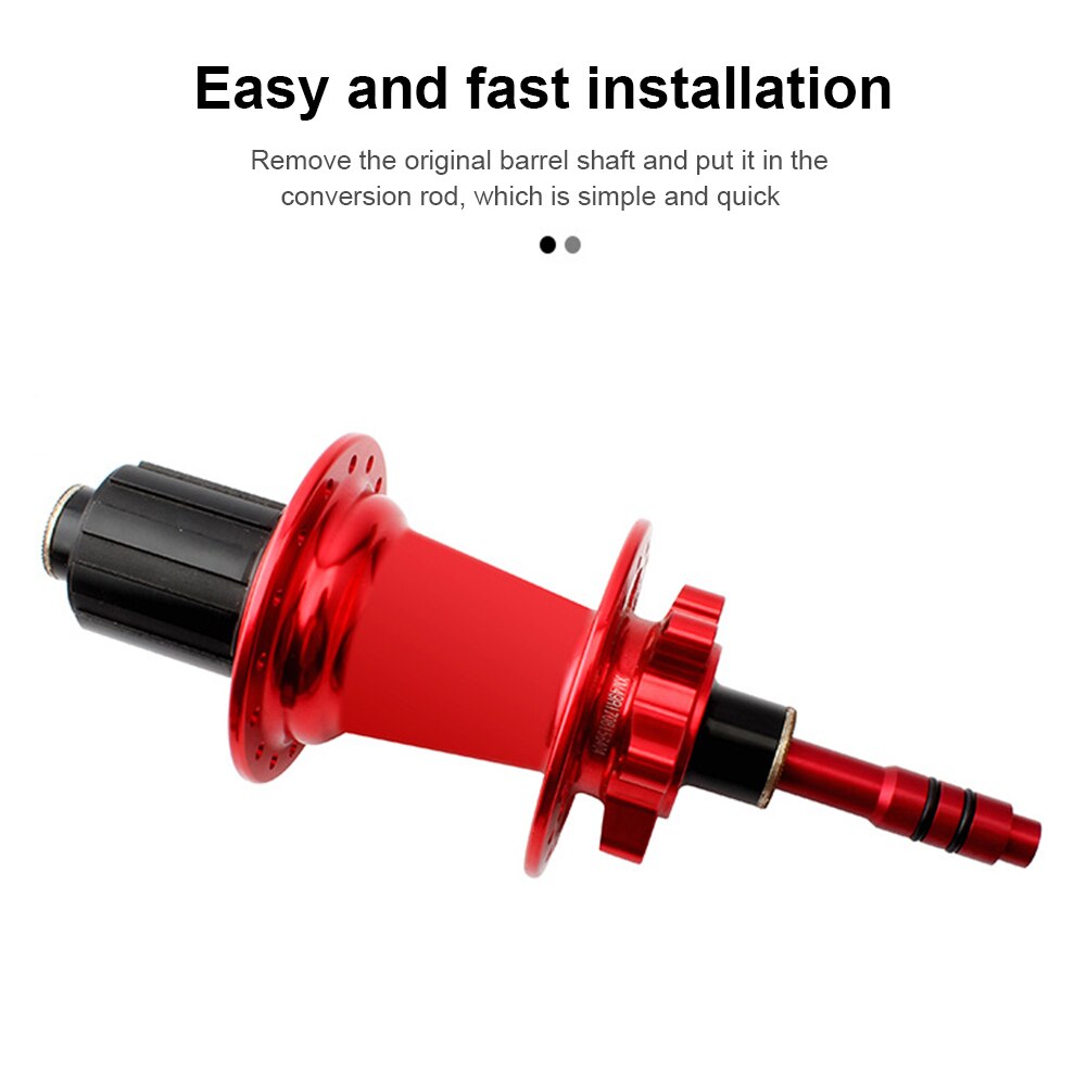 MUQZI Bike Thru Axle To Quick Release Adapter 12mm To 9 135mm MTB Road Bicycle Rear Wheel Hub Shaft 7075 Aluminum Qr Adapter