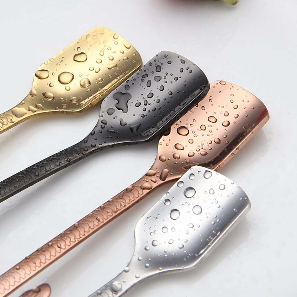4PCS Skelet Hoofd Lepels Rvs Lepels Skelet Opknoping Theelepels Koffie Accessoires Bestek Drinken Gereedschap