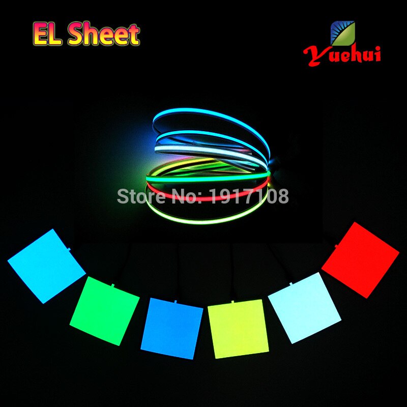 6colors for choosing10X10CM el sheet el panel el backlight for car,house,party,dispaly, Glow Party Supplies
