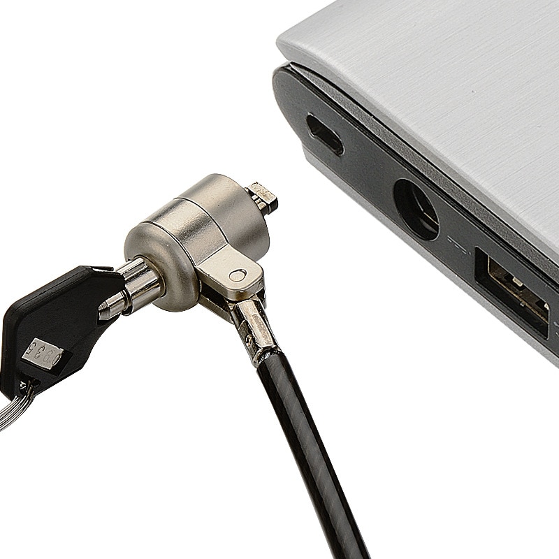 200cm Long 5mm Diameter Steel Notebook Laptop Security Key Lock Chain Cable Protections Anti-theft