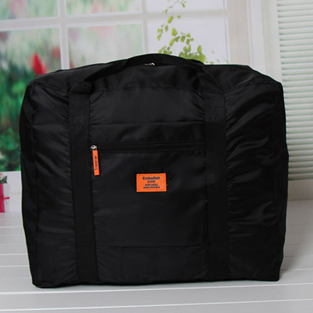 Grote maat Opvouwbare Reizen Opslag Bagage handbagage Organiseren Waterdichte Reistas Duffle: Black