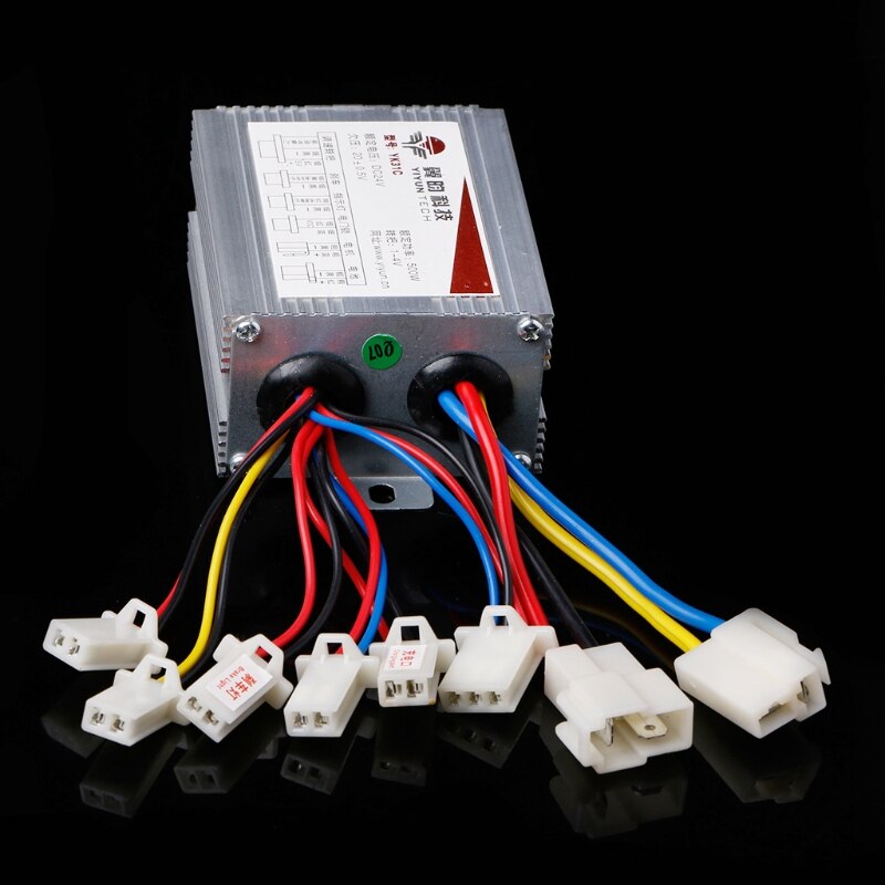 Controlador de cepillo de velocidad de Motor de DC 24V 500W 30A para bicicleta eléctrica, Scooter