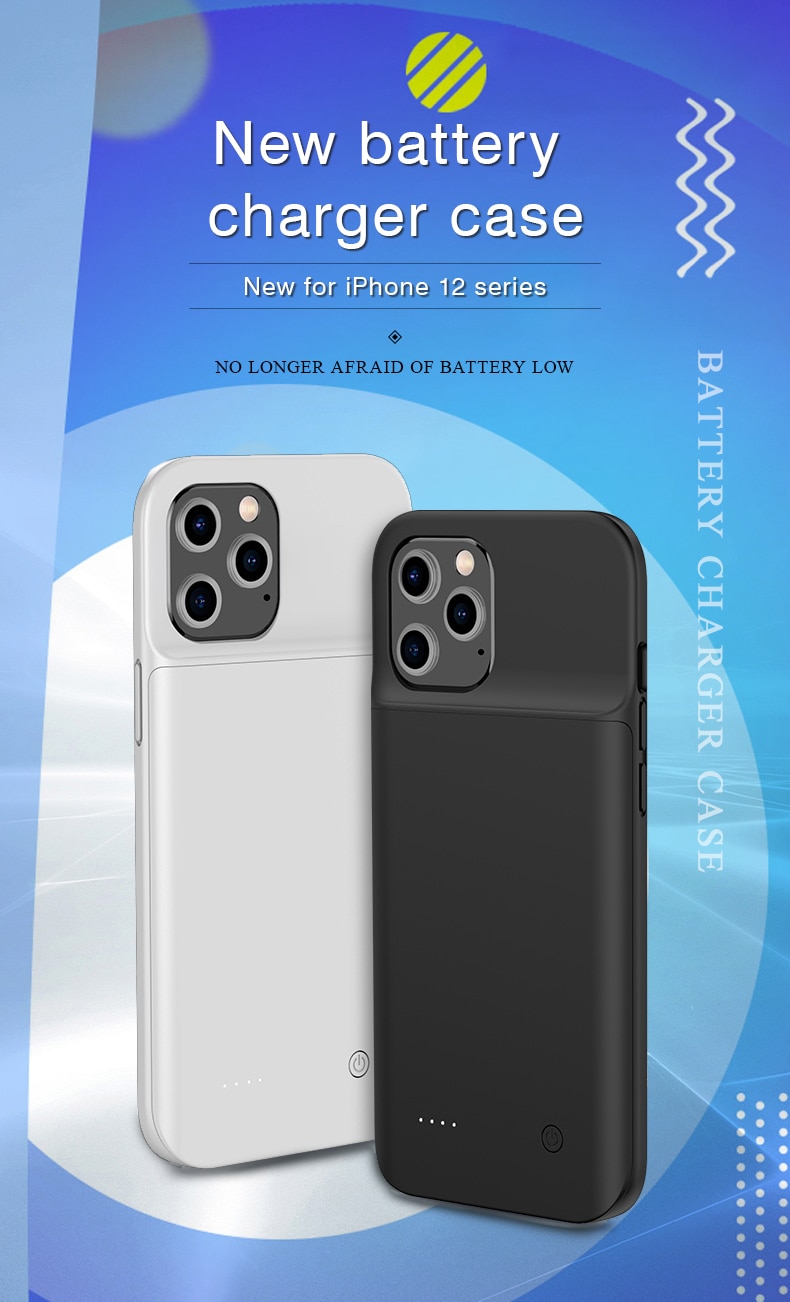 Batteriladerveske til iphone 12 12 mini 12 pro 12 promax universell bærbar powerbank lader lader