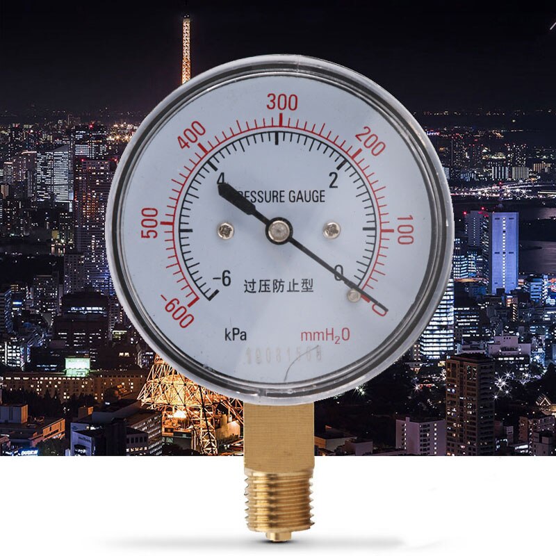 -4/-6/-10/-16/-25/-40 ~ 0 Kpa balg Manometer Vacuüm Manometer Vacuüm Negatieve Druk Meters Meetinstrumenten