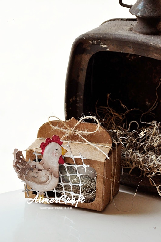 Small Grid Chicken Metal Cutting Dies Scrapbooking Stencil For DIY Paper Card Decorative Embossing Die Cut Craft Dies