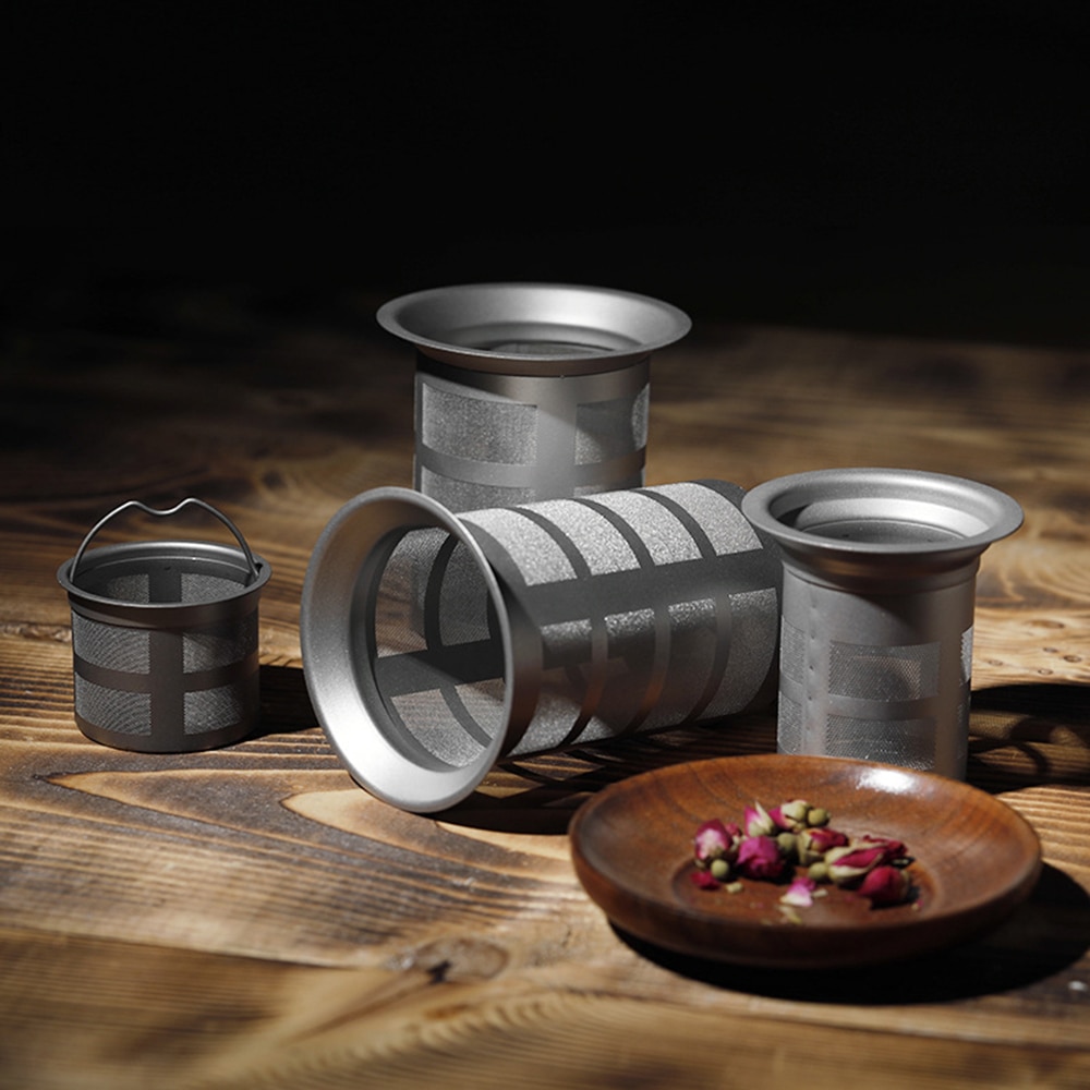 Titanium Mesh Thee-ei Mand Voor Theepot Waterkoker Cup Thee-ei Mand Herbruikbare Thee Koffie Filters