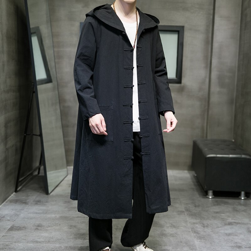Acquista Cappotto da uomo in lana a maniche lunghe con colletto alla coreana Tasche monopetto