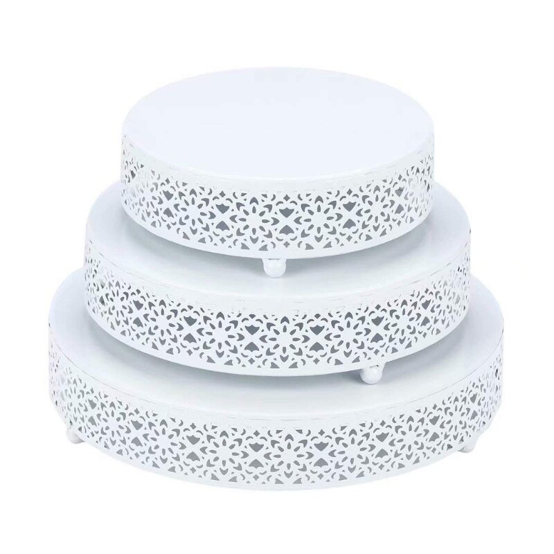 Torta moderna está ronda soporte de pastel y Magdalena de la ducha de bebé de boda Birt 72XF