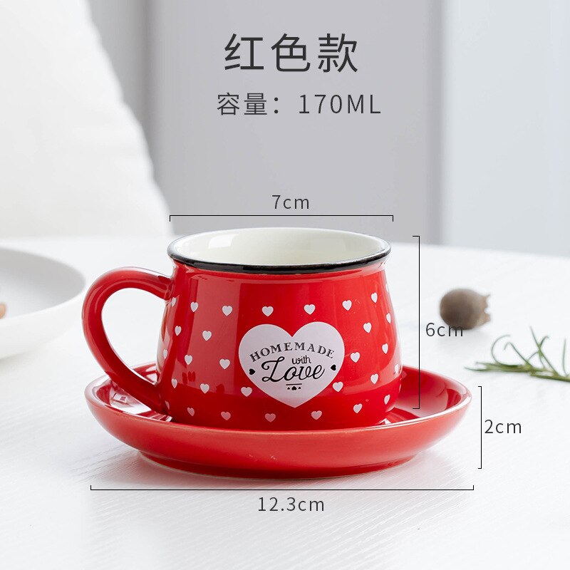 Ceramic Cup Coffee Mug Simple Modern Turkish Coffee Cups 6pcs Nordic Cartoons Tazas Cafe Cups and Saucers BE50MU