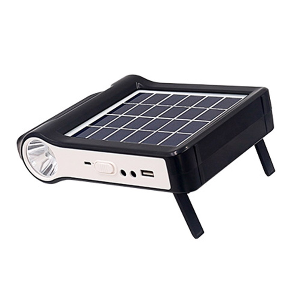 Spot Portable Solar Panel Generator System USB Port Built In Lighting Lamp Hogard