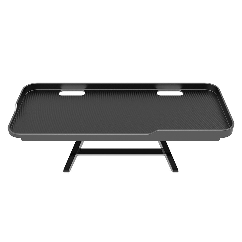 Punch-Gratis Computer Monitor Rack Organizer Plastic Tv Set-Top Box Screen Beugel Router Magazijnstelling Verstelbare Screen top Plank: Black / 1 pack