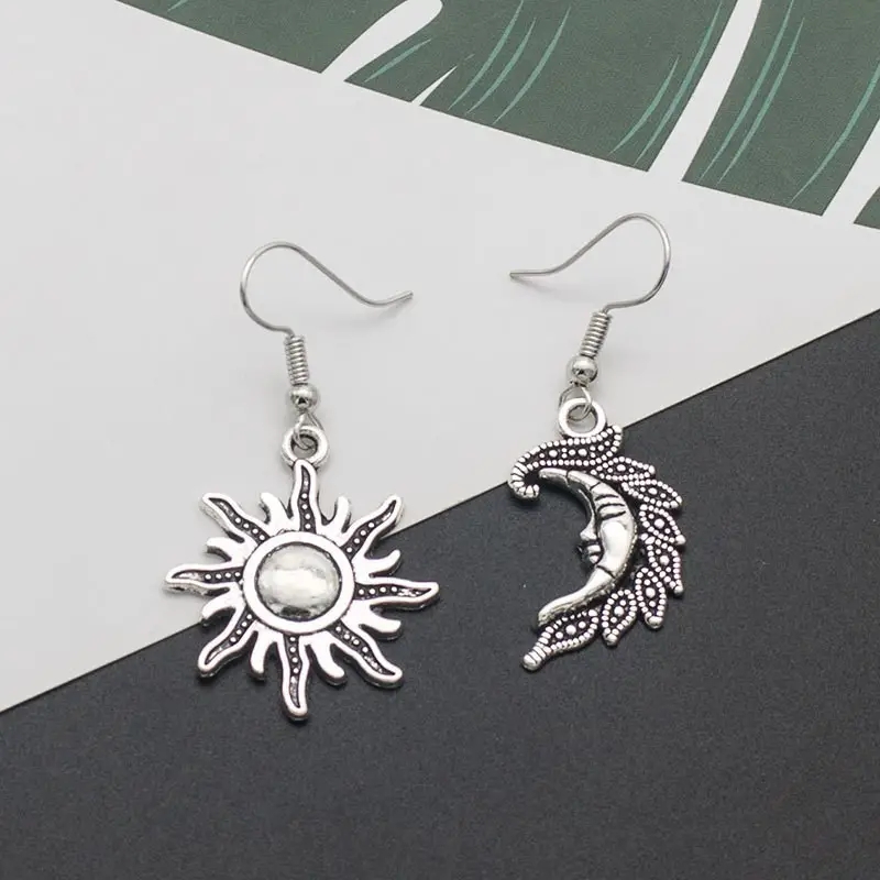 Pendientes colgantes de tijera grande para mujer, Vintage gótico Y2k, estética, accesorios de joyería largos,: Deep Purple
