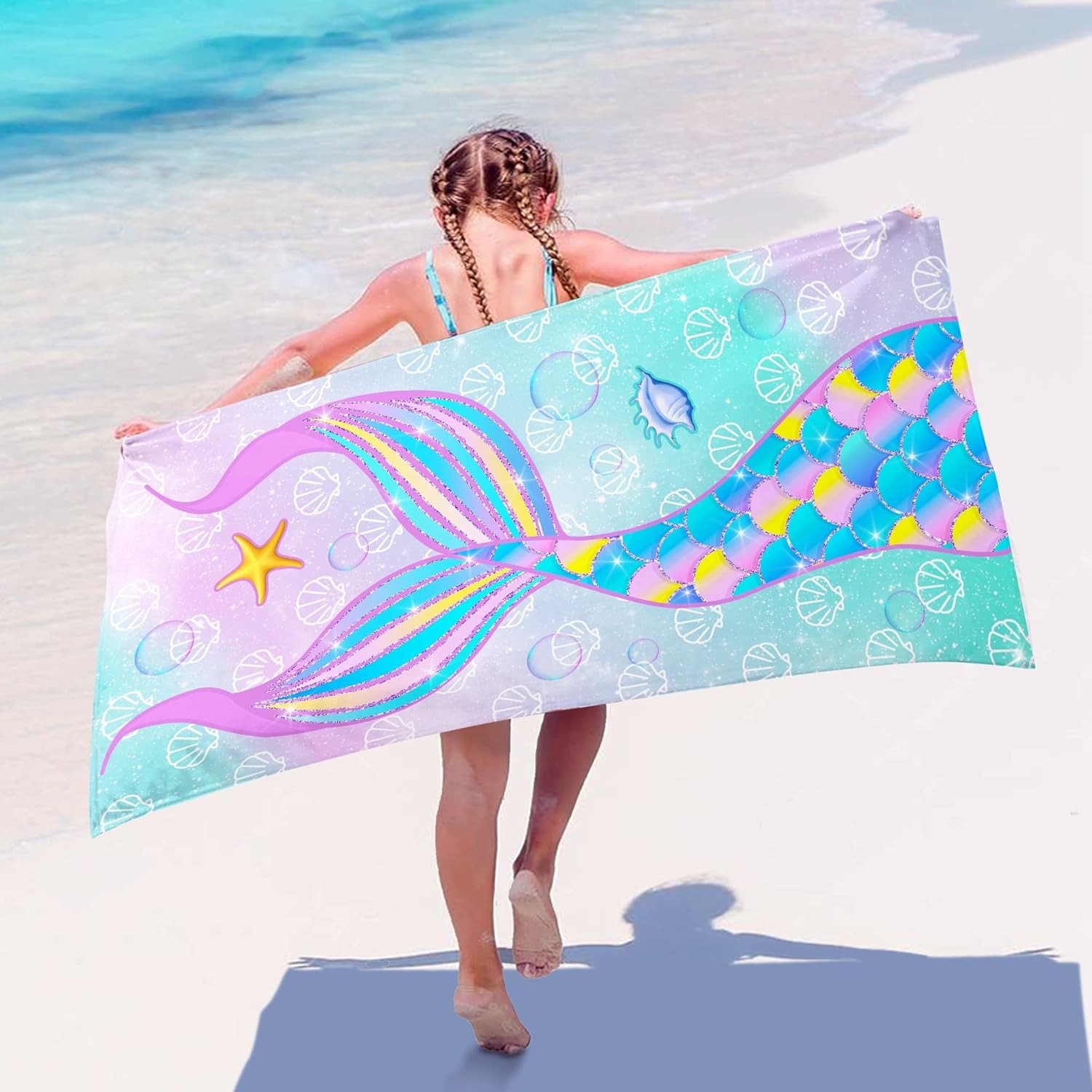 1pc strandhanddoeken met octopuspatroon, ideaal voor familie, vrienden, sneldrogend, zandvrij, voor bad, yoga, toerisme, strand, kamperen en zwemmen.