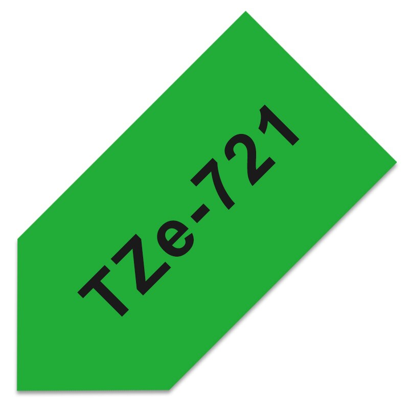 Mixed Color TZe-221 TZ2-221 Label Tapes for Brother 9mm Black on White for Brother P-Touch PT-H100 PT-D210 Label Printer: black on green