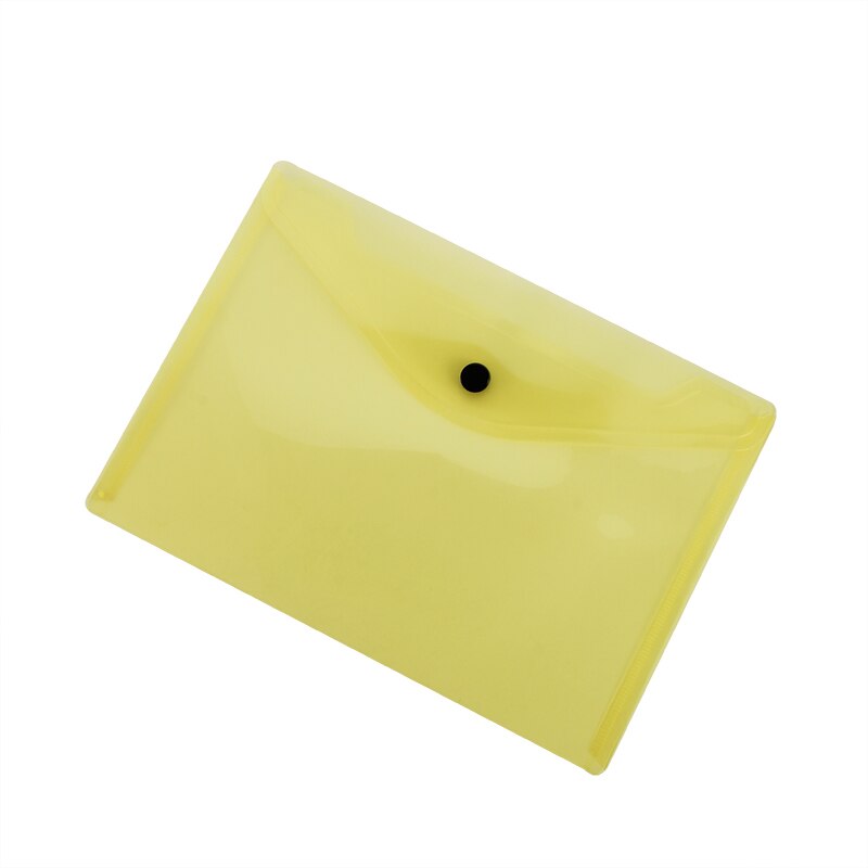 12 st/set genomskinlig plast  a5 mappar arkivväska dokument väskor mappar arkivering papper förvaring kontor skolmaterial: 12 st gult