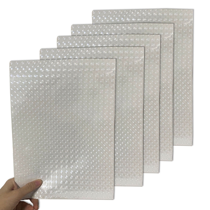 5 Sheets 8.27X11.69Inches Gebroken Glas Holografische Premium Koud Gelamineerd Film Glitter Laminaat Overlay Voor Stickers