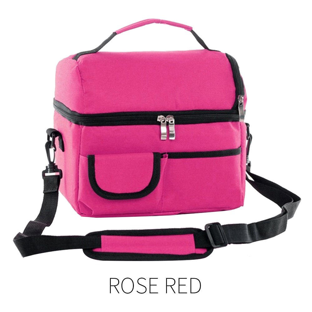 8L Thermische Rugzak Waterdicht Verdikte Koeltas Grote Geïsoleerde Tas Schouder Picknick Koeler Rugzak Picknick Tas: rose red