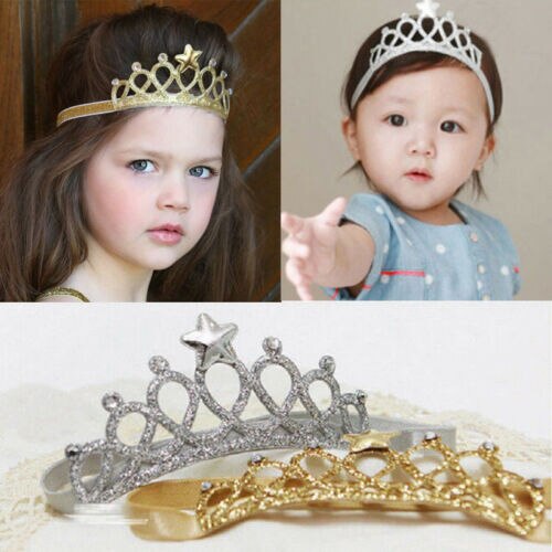 Citgeett moda acessórios para o cabelo do bebê meninas coroa hairband bandana miúdo tiara aniversário
