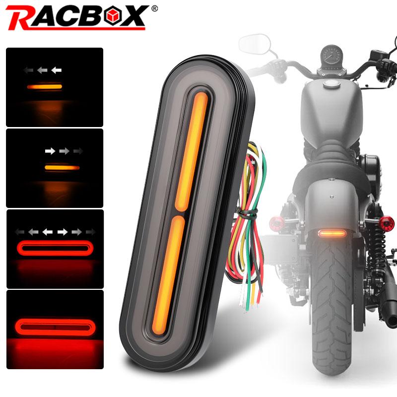 Luces traseras LED 3 en 1 para motocicleta, lámpara de freno trasero roja + amarilla con luz de señal de giro DRL para moto Dirt Pit bike ATV UTV