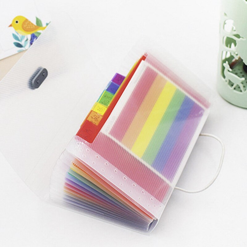 Carpeta de plástico portátil A6 con 13 bolsillos, organizador de oficina para documentos, estuche de almacenamiento para documentos