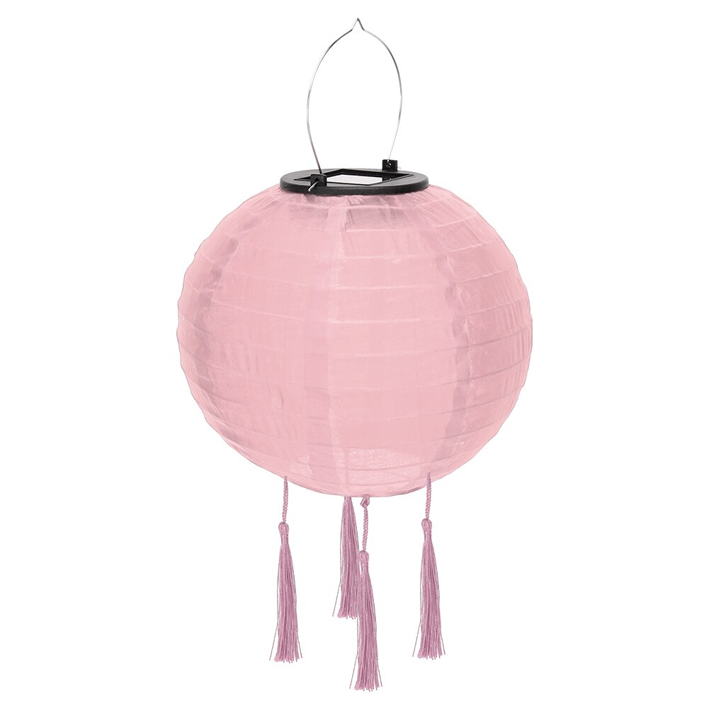 12inch LED Solar Lanterns Solid Color Festival Light Waterproof Hanging Global Lamp Chandelier with Tassel Landscape Lighting: B