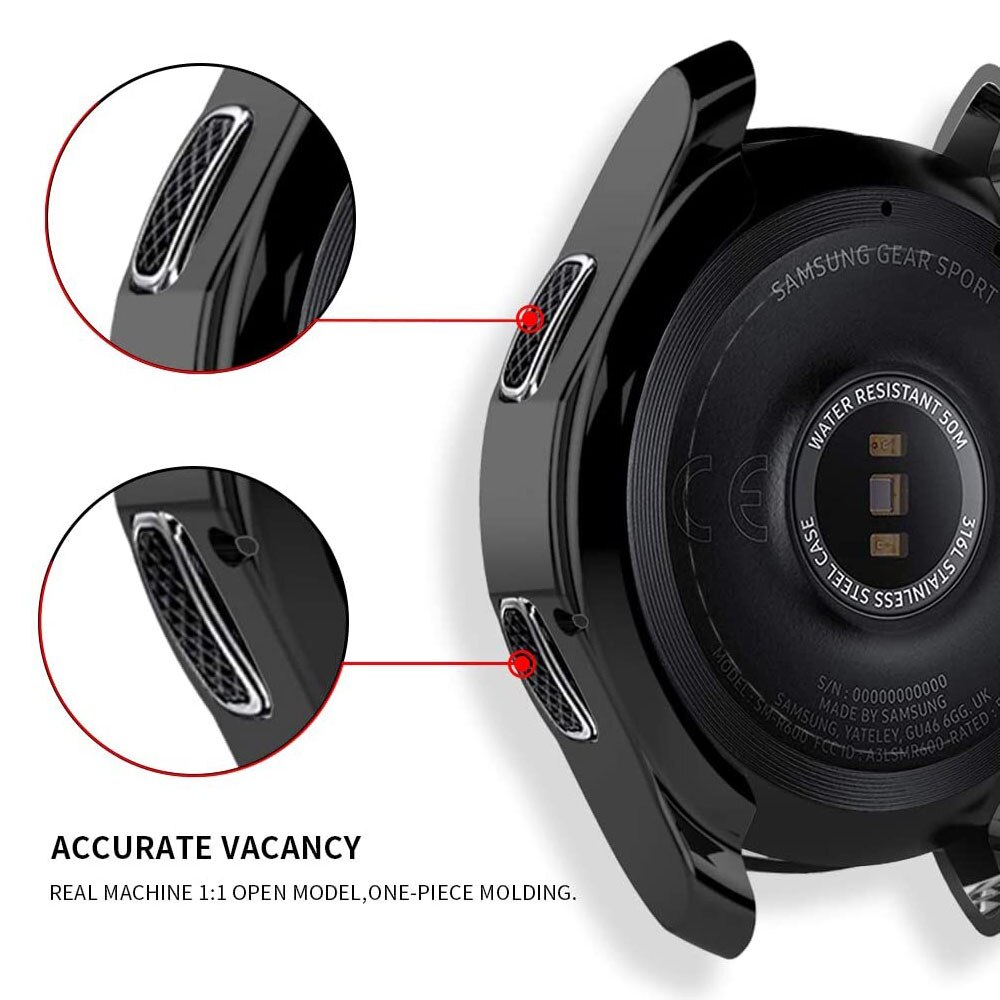 Case for Samsung Galaxy Watch 46mm Cases & Gear S3 Frontier Soft TPU Smart Shockproof Case Cover Bumper Protector Frame Plated