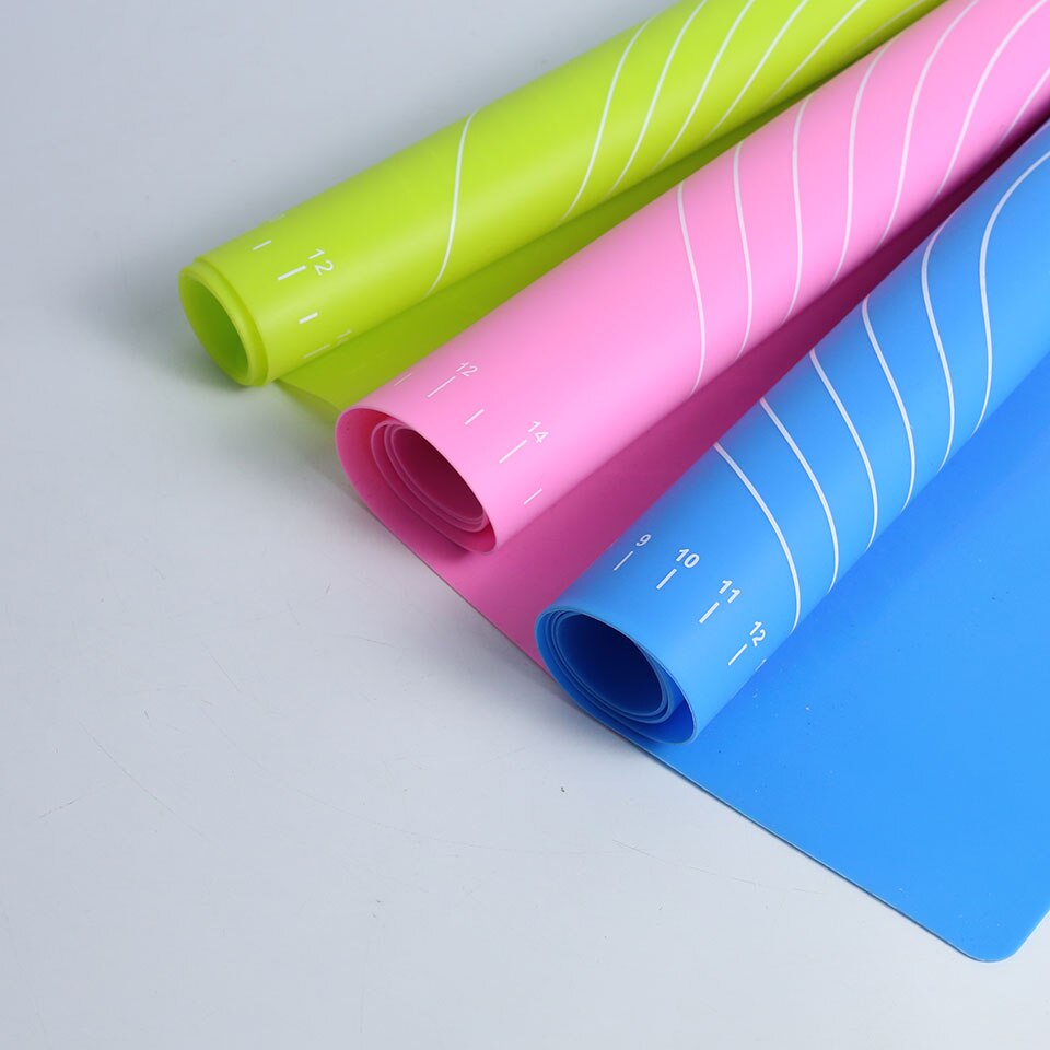 Mat For Rolling Dough Non-Stick Silicone Pastry Board Non-Slip High Temperature Resistance With Size Pattern Fondant Baking Tool