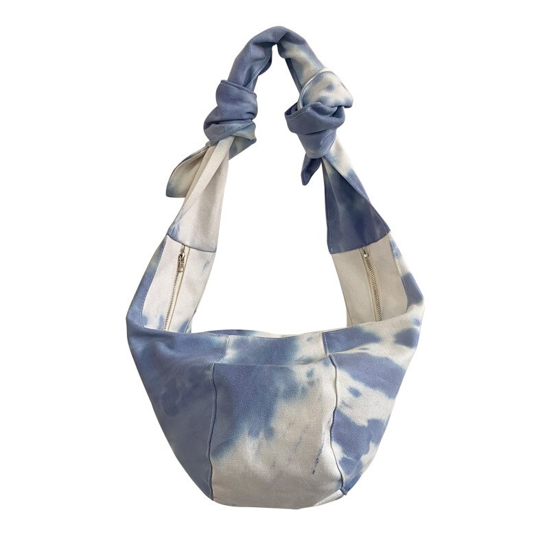 Dames Messenger Knoedel Tas Vrouwelijke Verse Blauwe Tie-Dye Borst Zak Vrouw Handtas Canvas Crossbody Tas Toevallige Handtas Voor meisjes: Default Title