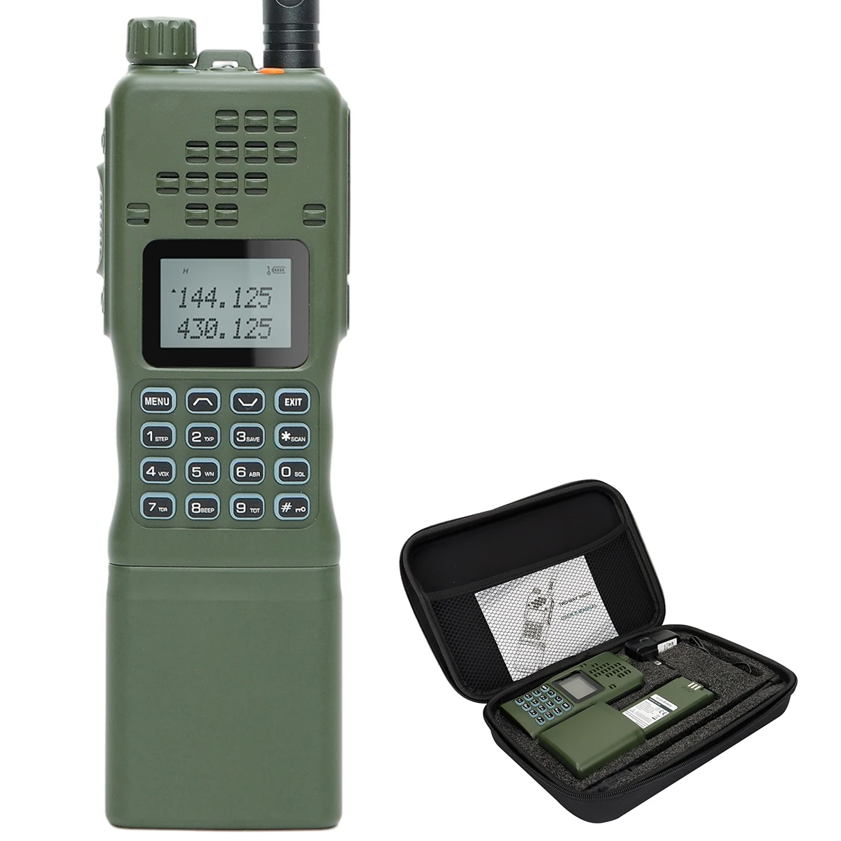 Baofeng AR-152 15W Walkie Talkie Powerful CB Two way Radio 12000mAh Battery Tactial Long Range AN PRC-152 Dual Band Transceiver: Blue / US