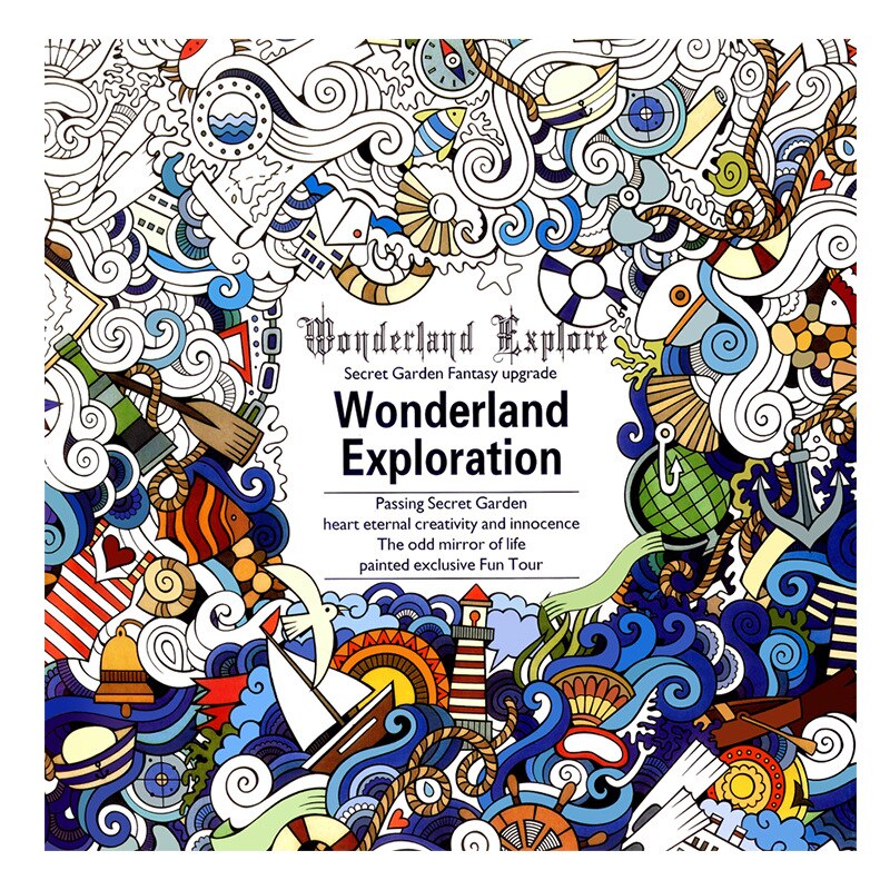 Varios estilos de juguetes para aliviar el estrés para niños y adultos, arte en Mandalas, pintura, dibujo, Jardín Secreto, libros para colorear a la hora de matar: Wonderland