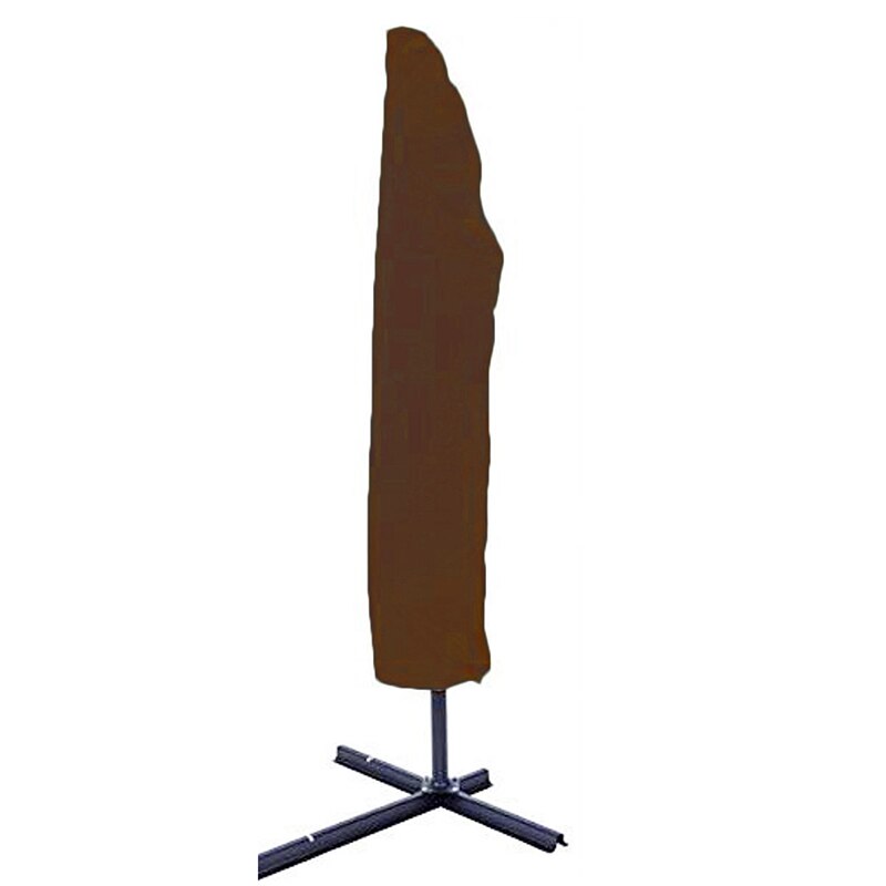 Solid Color Patio Parasol Waterproof Umbrella Cover Rain Cover Drawstring Dust Protective Case Outdoor Household Supplies: coffee / 265-40-70 50cm